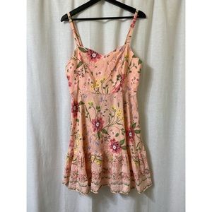 Pink floral dress size large